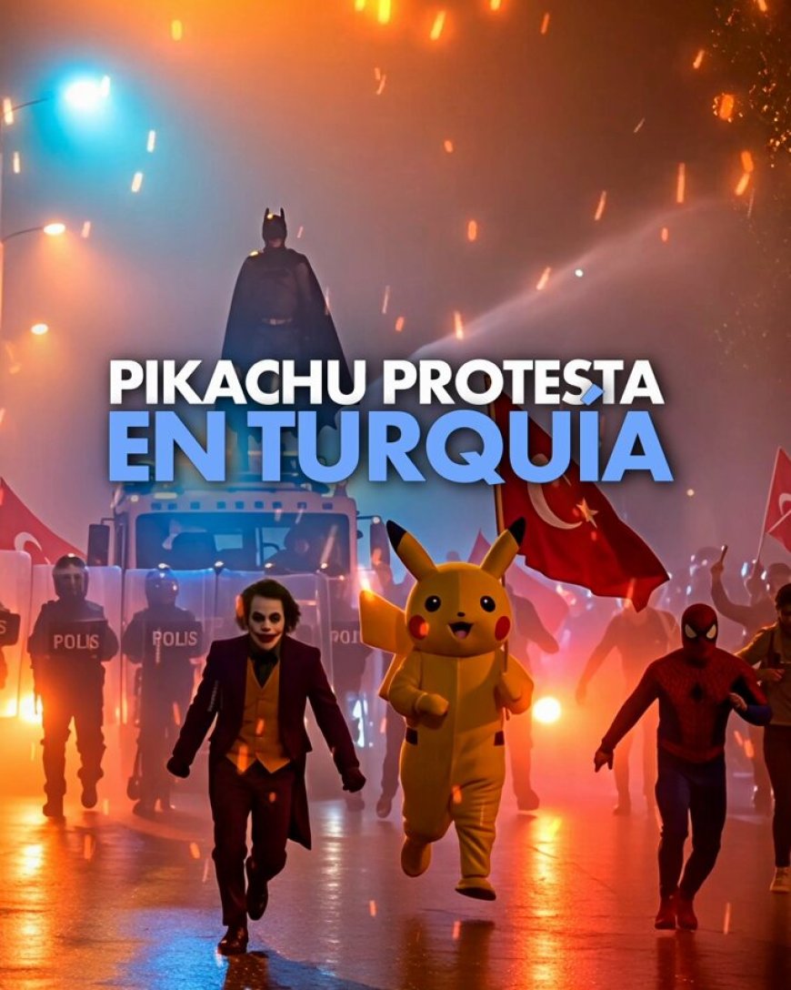 Batman y Pikachu lideran protestas en Turquía tras arresto de alcalde