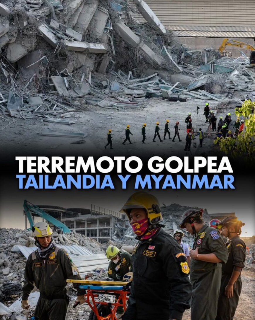 🔵 ​Este 28 de marzo, un potente terremoto de magnitud 7,7 sacudió el sudeste asiático, con epicentro en el noroeste de Myanmar. El sismo causó al menos 150 muertes y cientos de heridos y dejando decenas de desaparecidos.