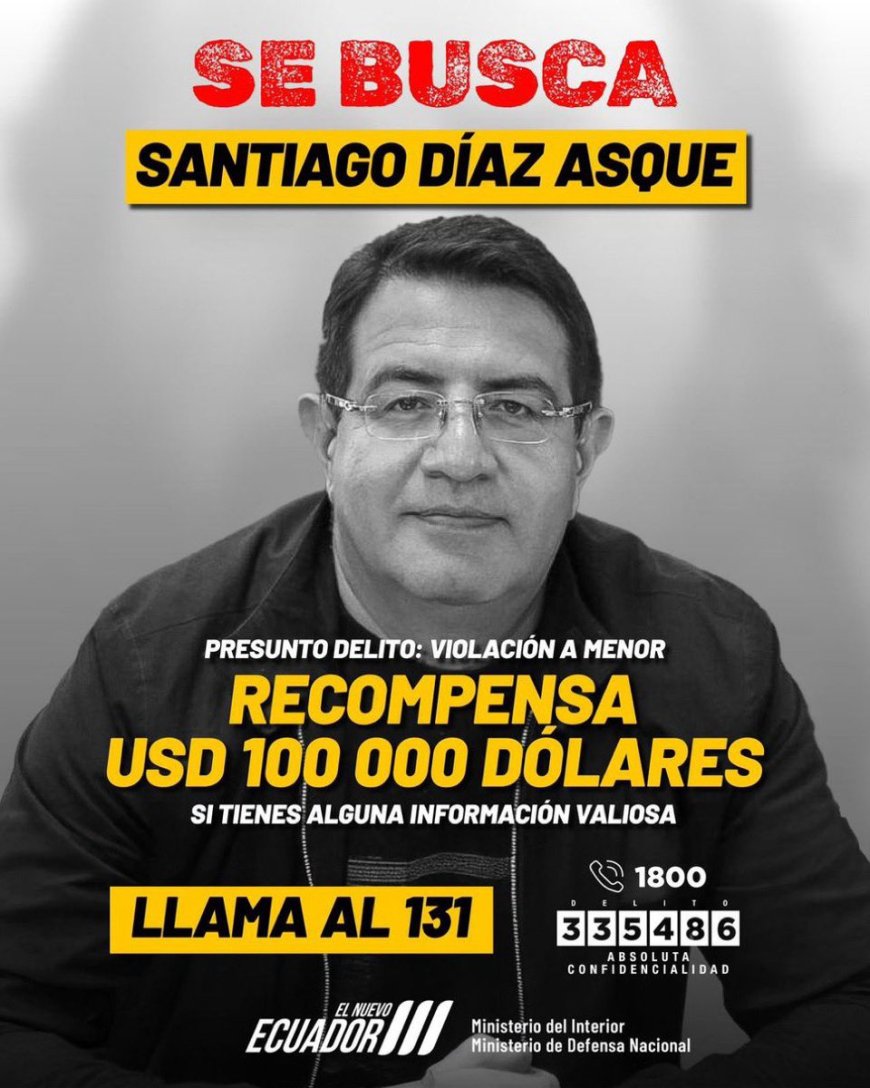 Gobierno ofrece $100.000 por información sobre asambleísta investigado por violación