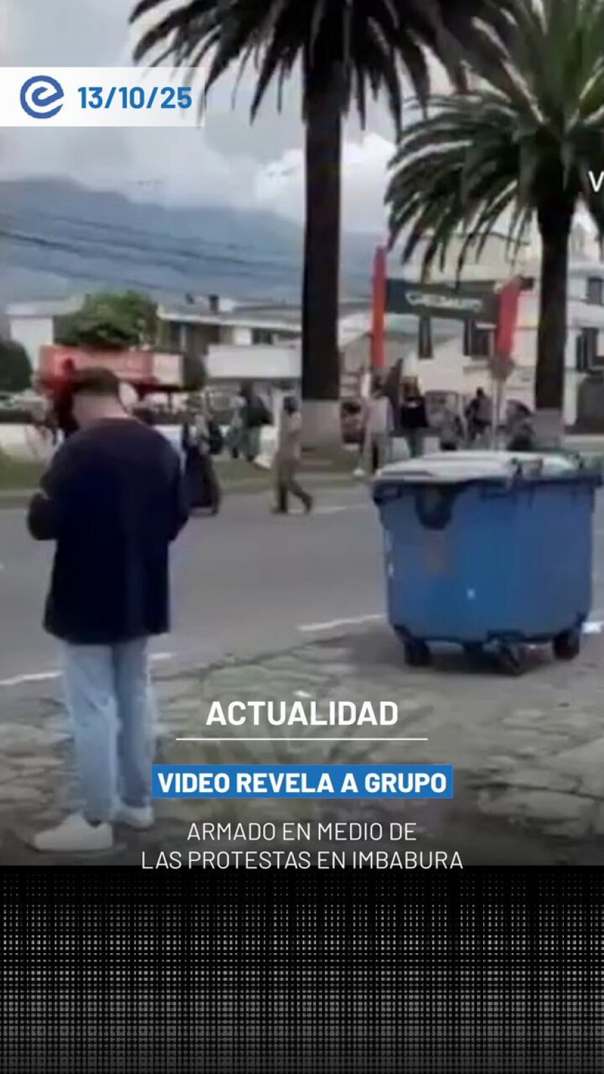 Manifestantes portan armas artesanales en Ibarra | Video genera preocupación