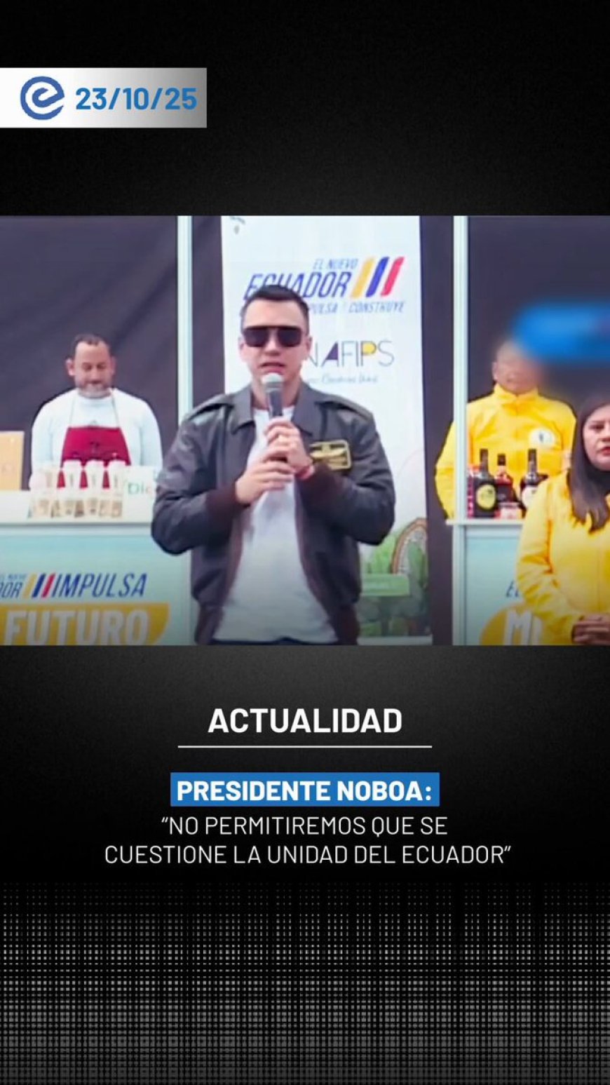 🔵 “No vamos a dejar que nadie secuestre provincias ni la producción del pueblo ecuatoriano”, afirmó el presidente Daniel Noboa, destacando el fin del paro y el compromiso de su gobierno con la unidad nacional.