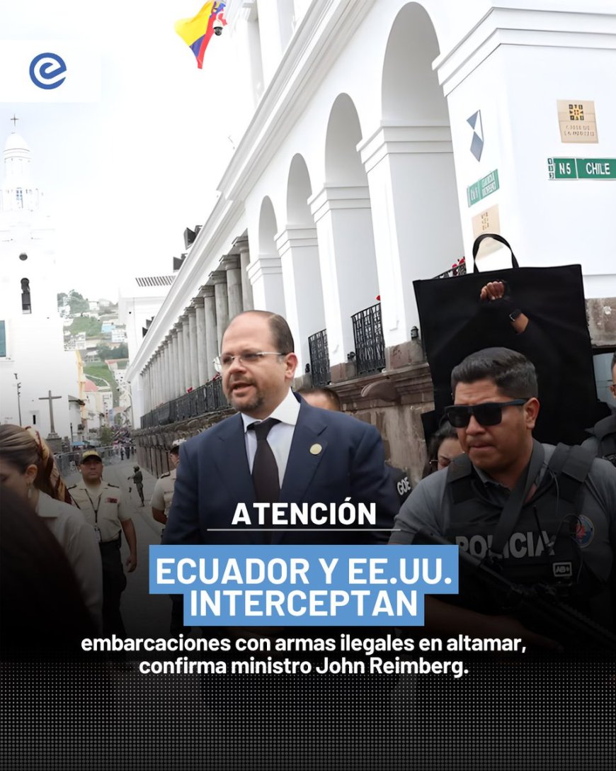 Operación conjunta Ecuador-EE.UU. intercepta armas en altamar
