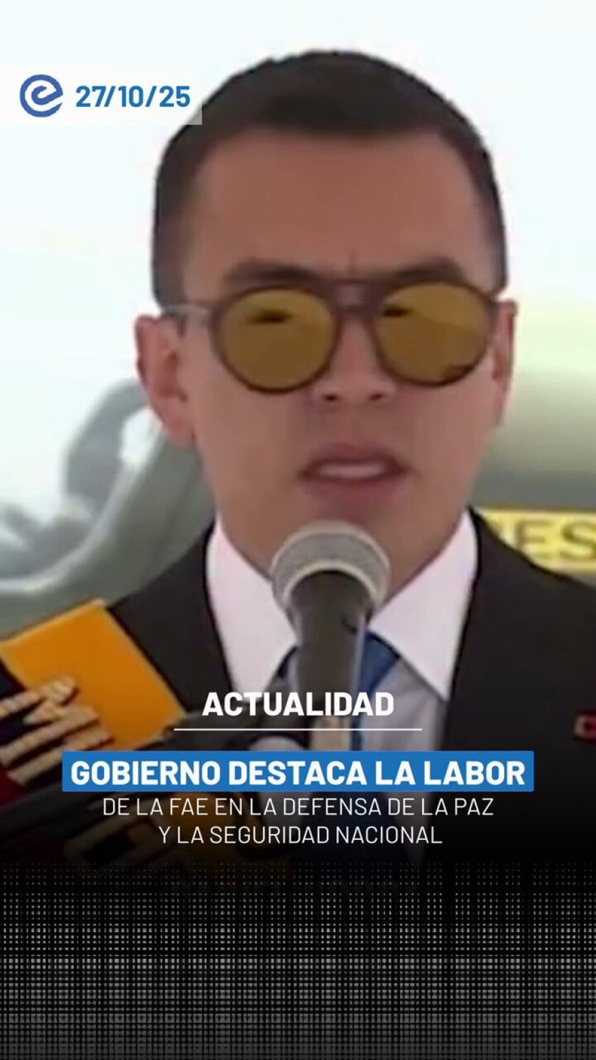Noboa elogia a las Fuerzas Armadas en aniversario de la FAE | Destaca su labor durante el paro nacional