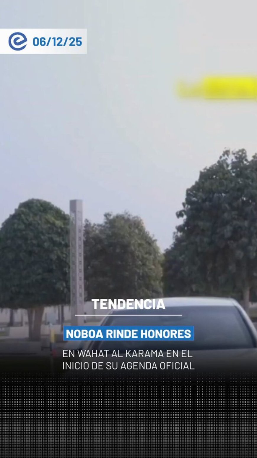 🔵 El presidente Daniel Noboa inició su agenda oficial en Emiratos Árabes Unidos con una ofrenda floral en Wahat Al Karama, el monumento que honra a los soldados y civiles emiratíes caídos en servicio.