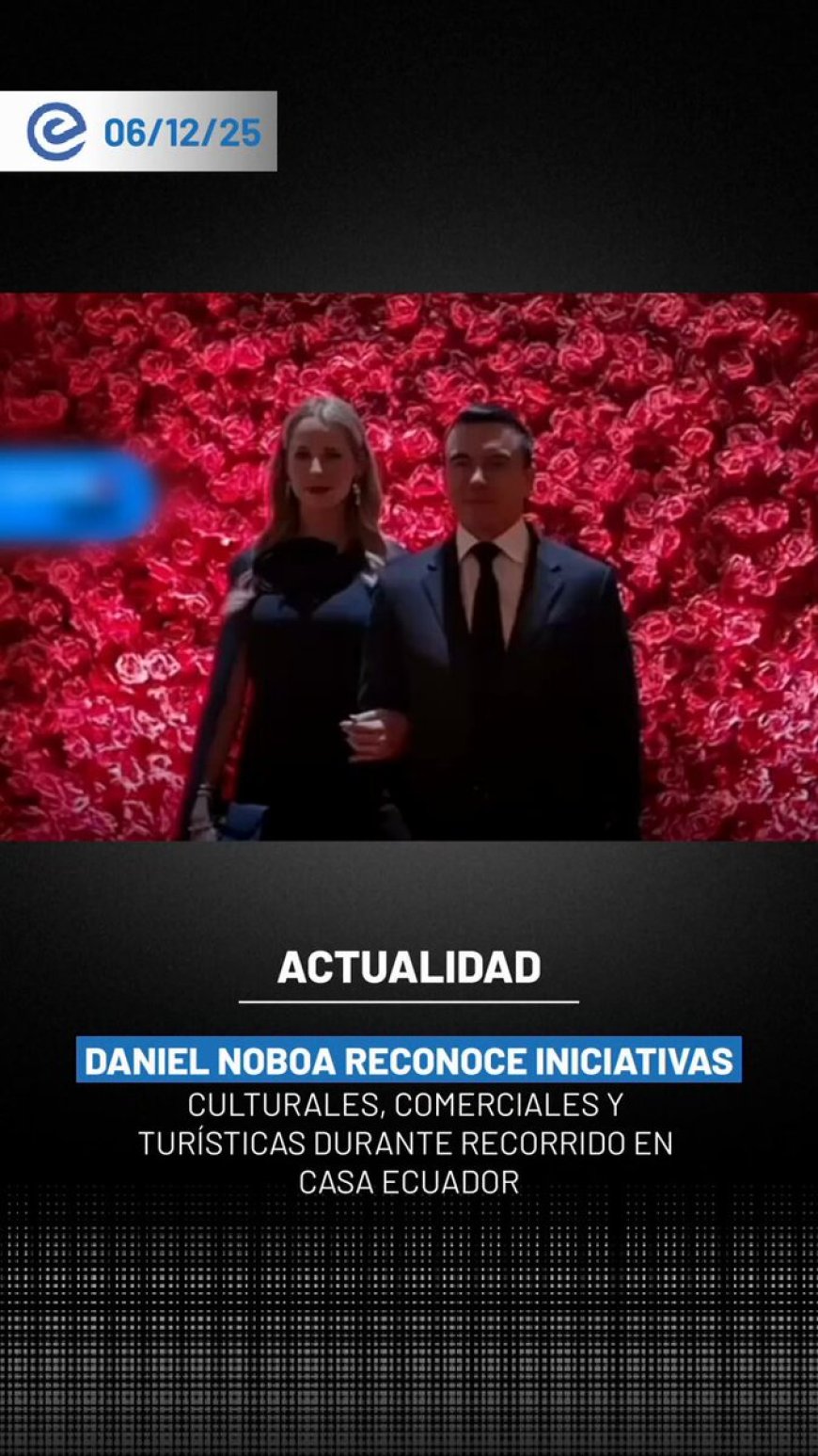 🔵 Daniel Noboa visitó Casa Ecuador en Emiratos Árabes Unidos, durante el recorrido, el mandatario conoció las iniciativas culturales, comerciales y turísticas que la entidad impulsa, con el objetivo de posicionar al país en mercados estratégicos.
