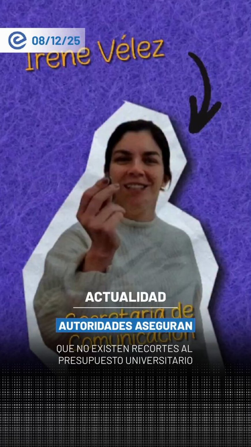 🔵 El Gobierno aclaró que no existe ninguna reducción al presupuesto de las universidades. Según el viceministro Mario Cuvi, la educación superior cuenta con un incremento destinado a fortalecer su funcionamiento.