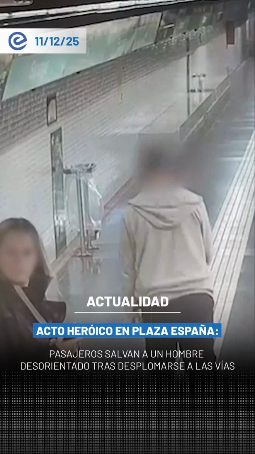 🔵 Un grupo de pasajeros logró rescatar a un hombre desorientado que cayó a las vías del metro de Barcelona, evitando una tragedia inminente.