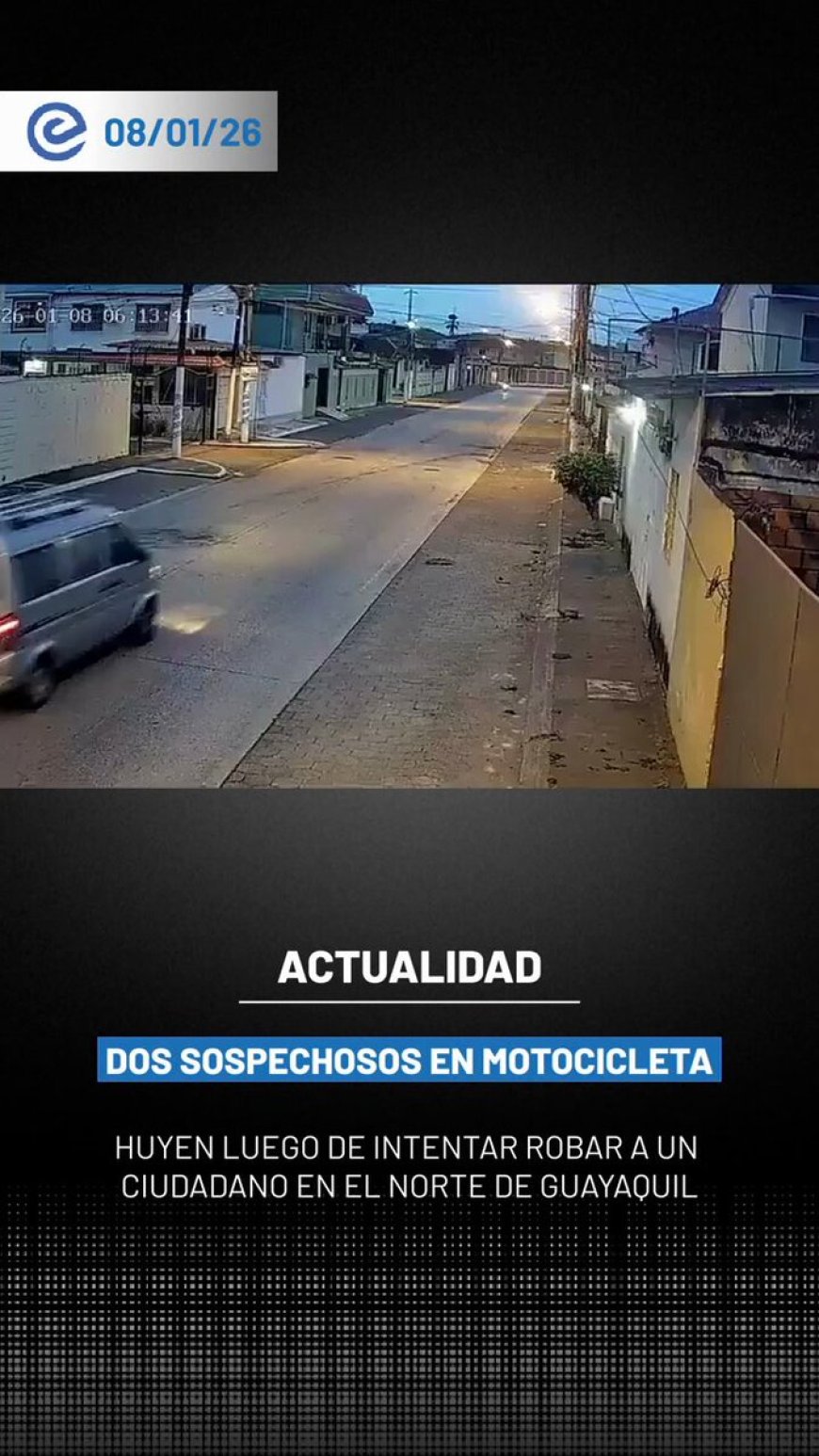 🔵 Intento de asalto en Samanes 1, norte de Guayaquil: dos sujetos en moto huyeron tras ver que la víctima se defendió con un machete.