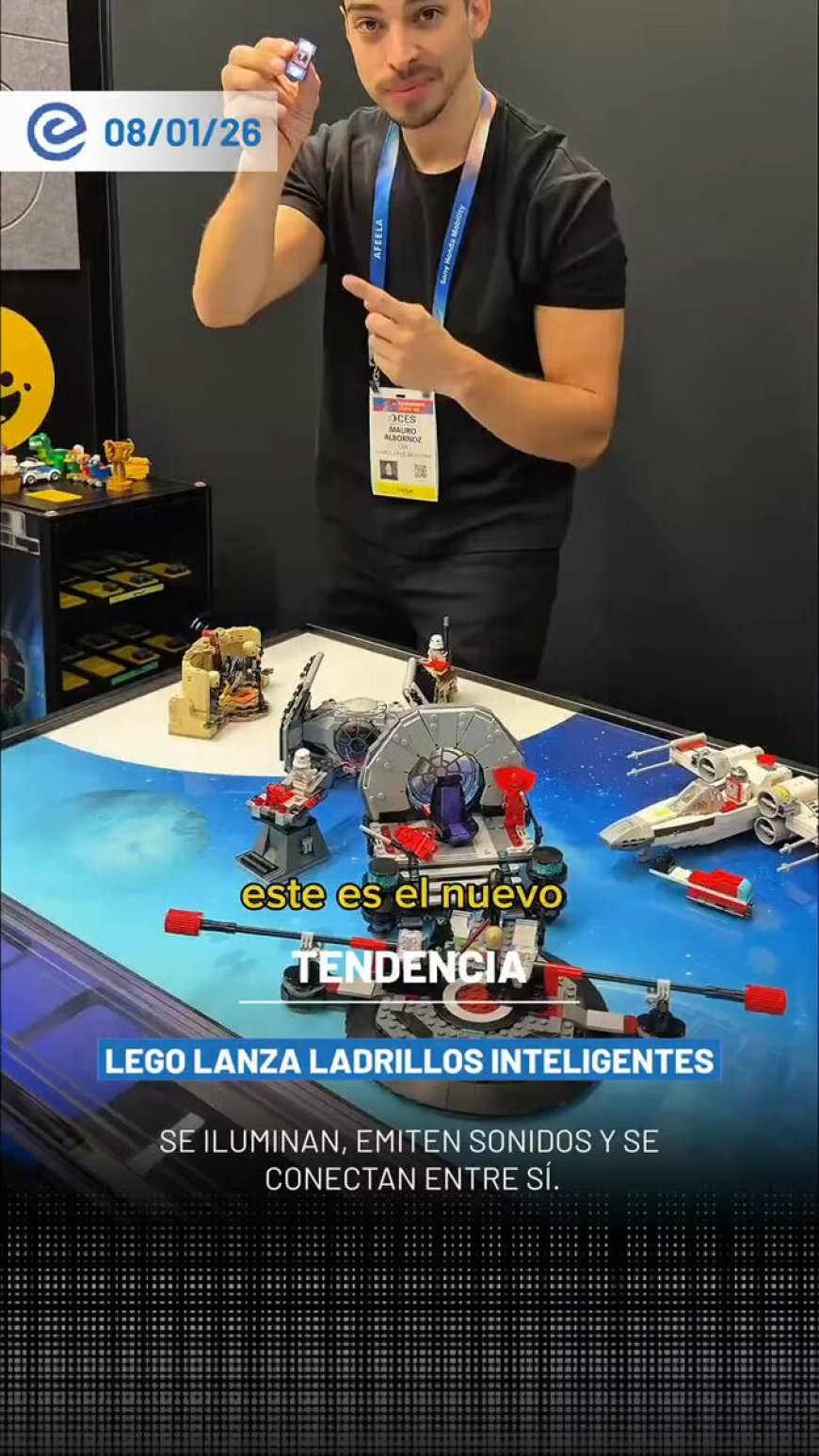 🔵 Mauro Albornoz probó el nuevo ladrillo inteligente de LEGO, una pieza capaz de iluminarse, comunicarse con otros ladrillos y generar sonidos en tiempo real.