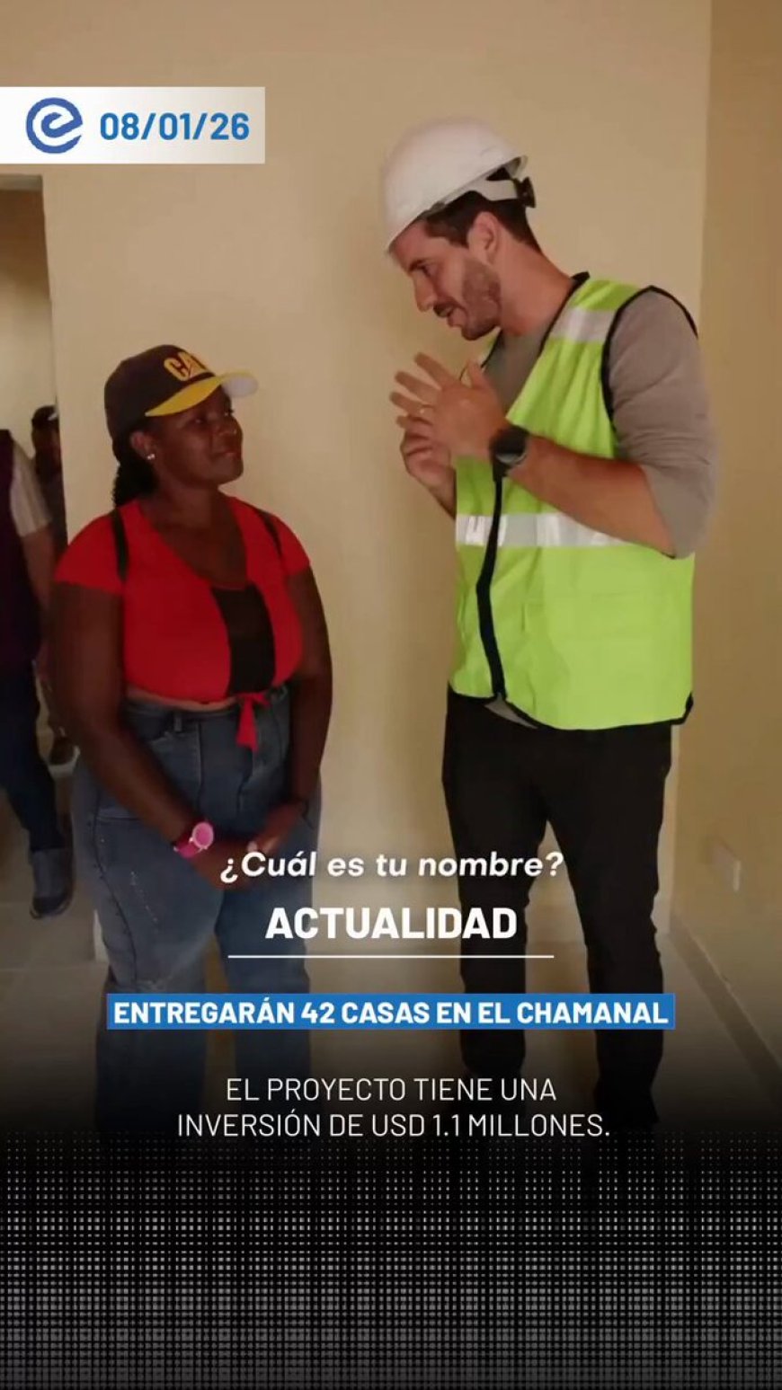 🔵 Un total de 42 familias de El Chamanal, en el cantón Mira (Carchi), accederán próximamente a viviendas propias 100% subsidiadas por el Estado, como parte de una inversión social de USD 1,1 millones.