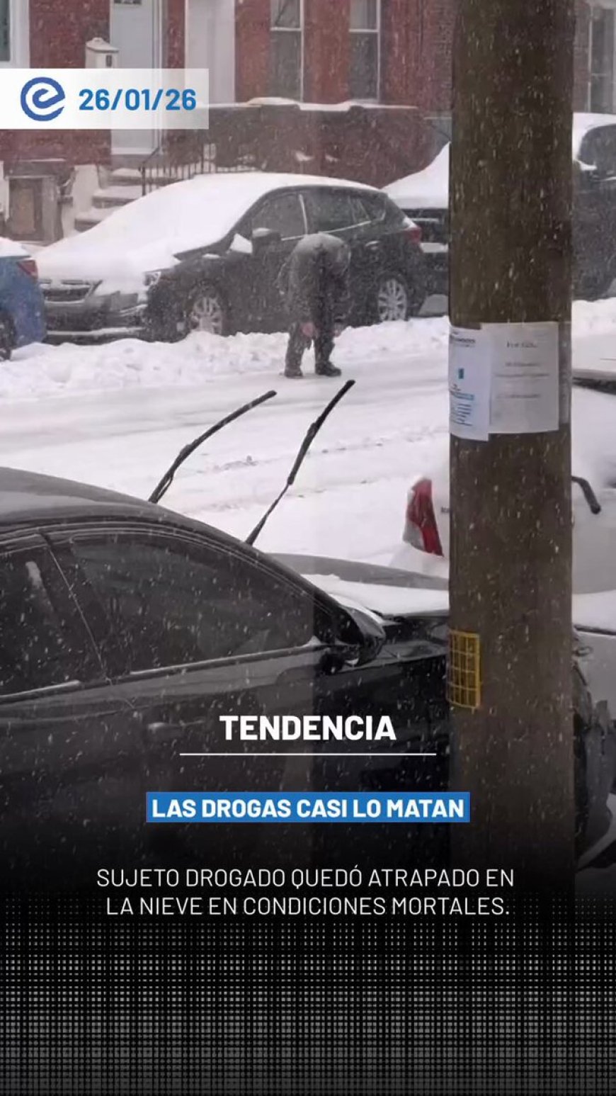 🔵 Inmigrantes latinos que trabajan en una barbería auxiliaron a un hombre que yacía inconsciente en plena nevada, luego de observar que se encontraba en aparente estado de sobredosis.