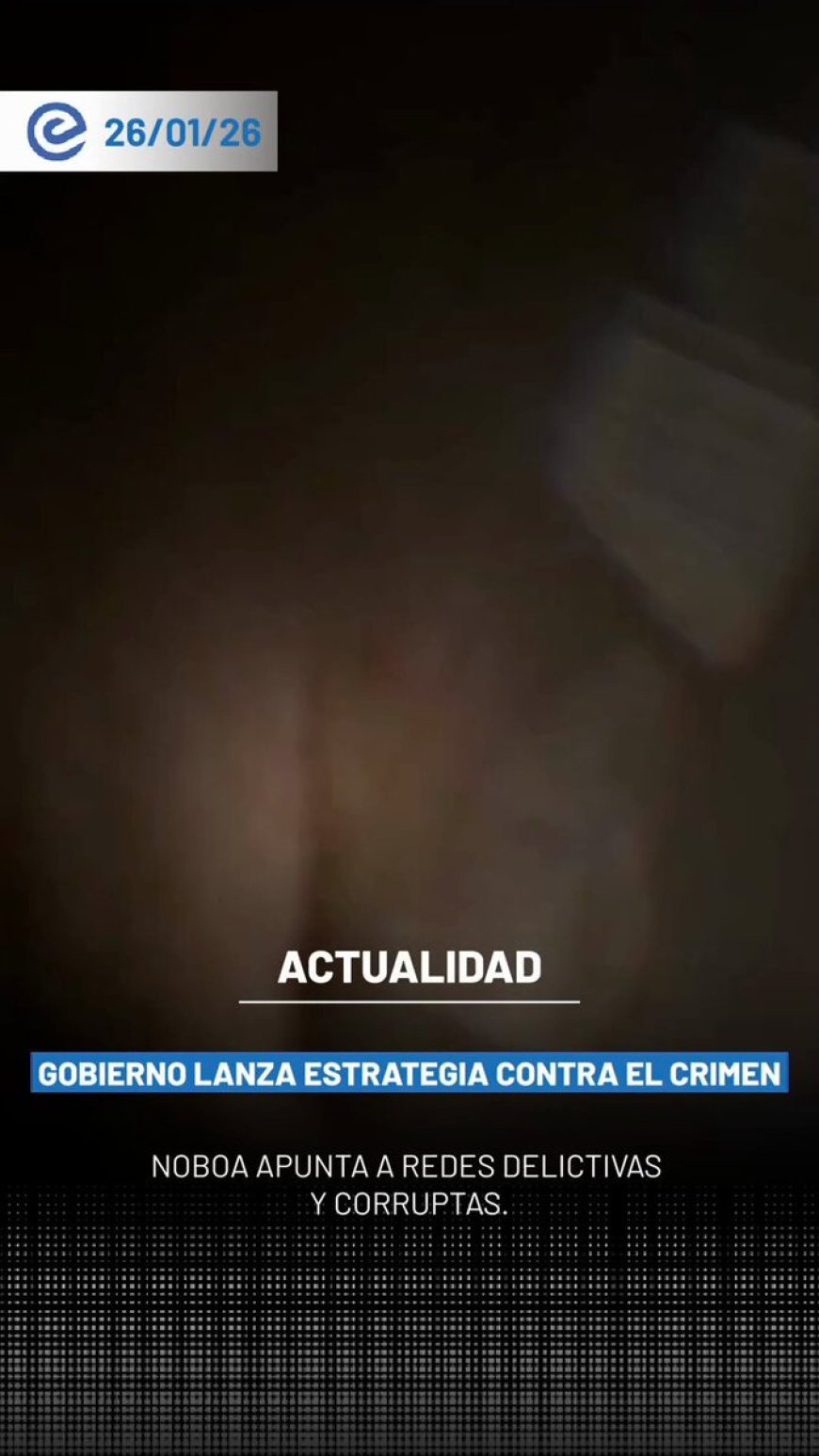 🔵 El presidente Daniel Noboa anunció un nuevo plan de seguridad que plantea una estrategia integral para enfrentar a las organizaciones delictivas vinculadas con redes de corrupción política y criminal.