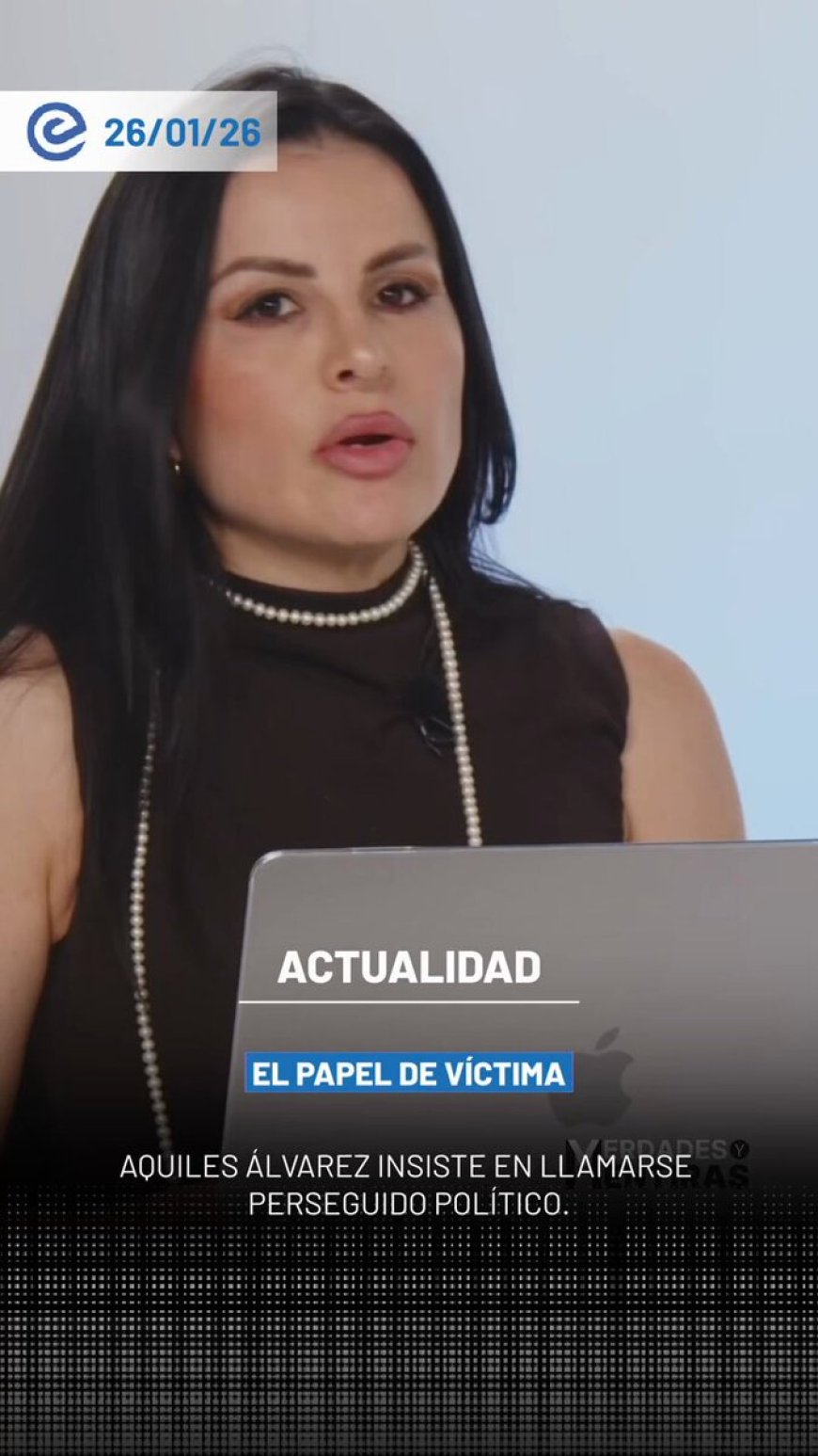 🔵 En declaraciones a @vym_tv, Michelle Villavicencio analizó el caso de Aquiles Álvarez y señaló que en Ecuador se ha vuelto común que los procesados se presenten como “perseguidos políticos”.