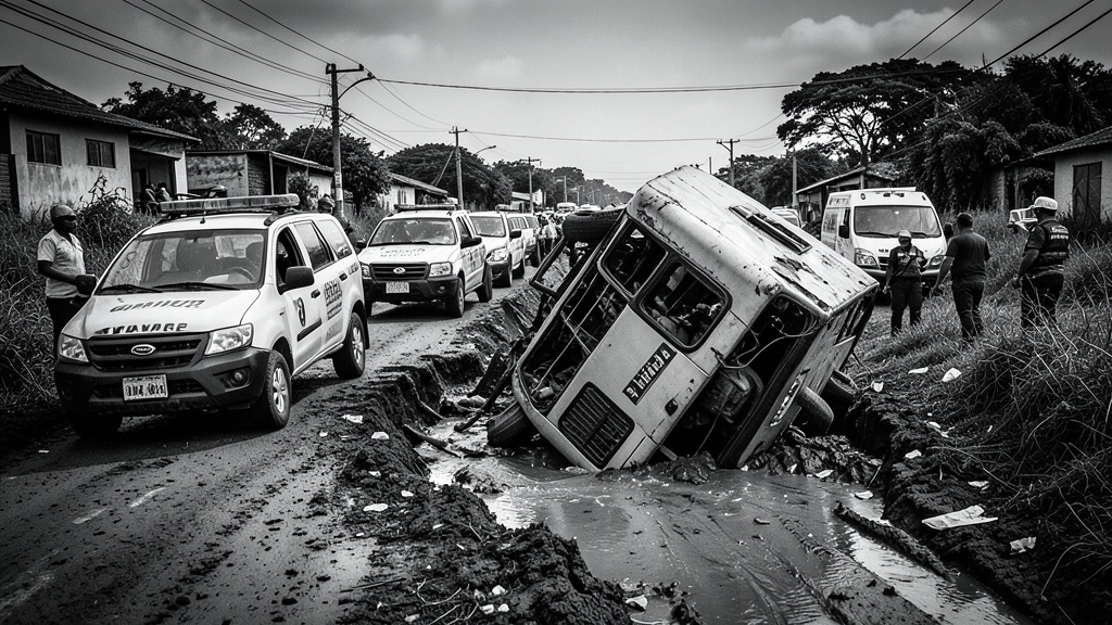 Un muerto y 15 heridos tras volcamiento de bus interprovincial en Alóag-Santo Domingo