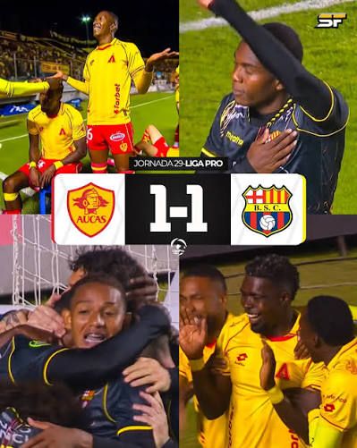 Aucas empató 1-1 con Barcelona SC tras penal de Jhonny Quiñónez