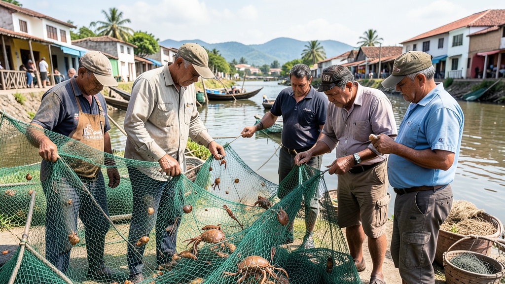 Pesca artesana ecuatoriana afectada por plagas de langostas y calamares vinculadas a El Niño
