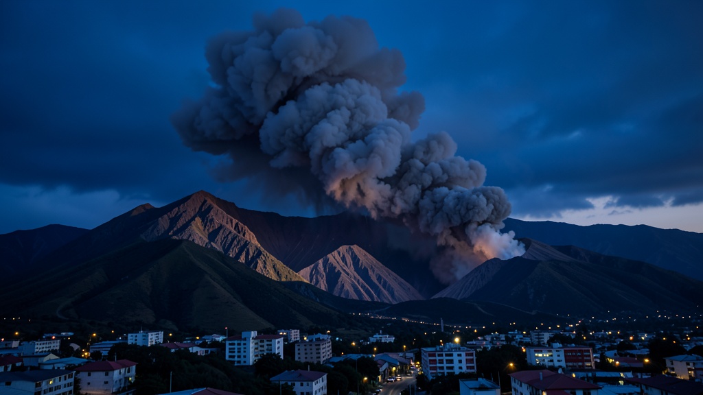 Volcán Sangay emite ceniza hasta 900 metros sobre su cráter