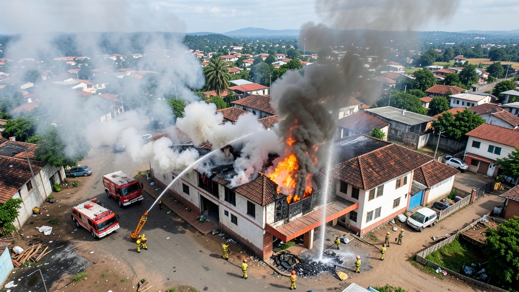 Bomberos controlan conato de incendio en sede de la UEES en Samborondón