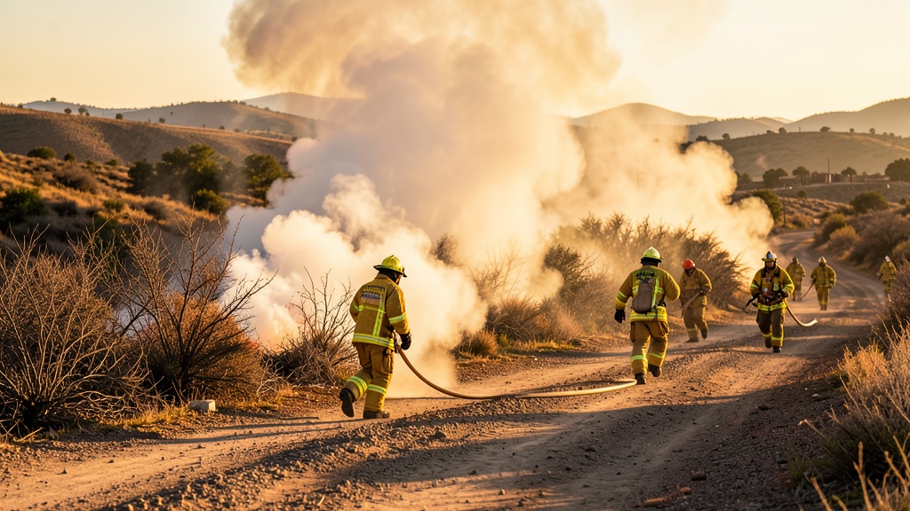 Bomberos de tres cantones activan protocolo ante riesgo de incendio forestal en Pichanillas