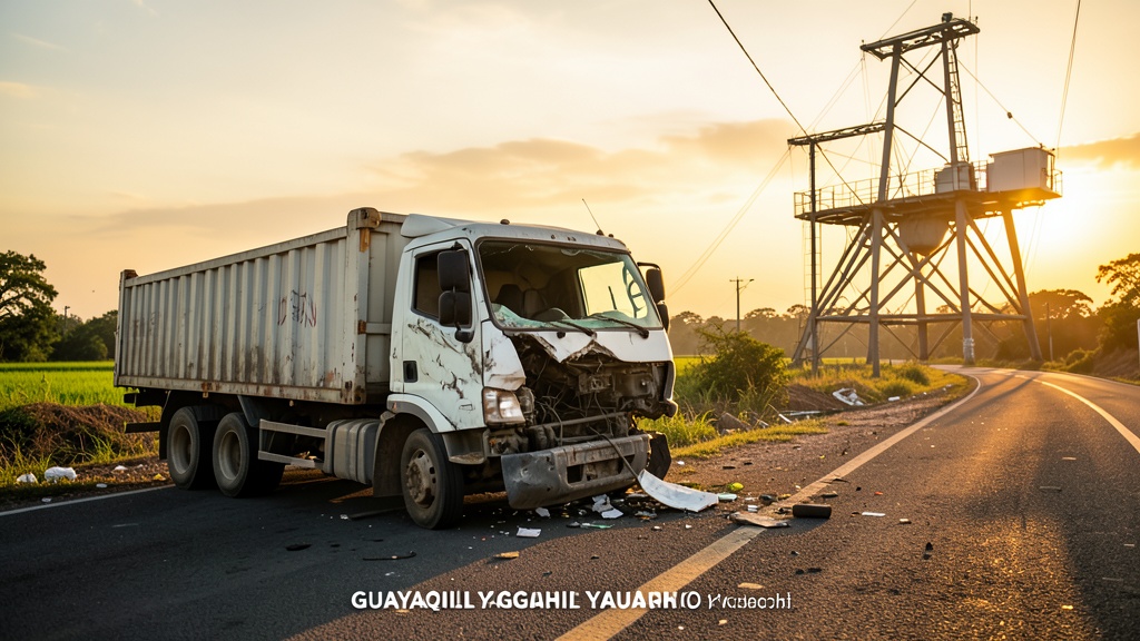 Choque contra plataforma camaronera deja un muerto en la vía Durán-Yaguachi