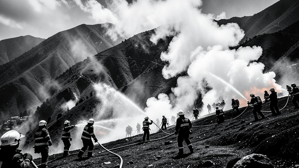 Incendio forestal en La Vicentina moviliza a centena de bomberos en Quito