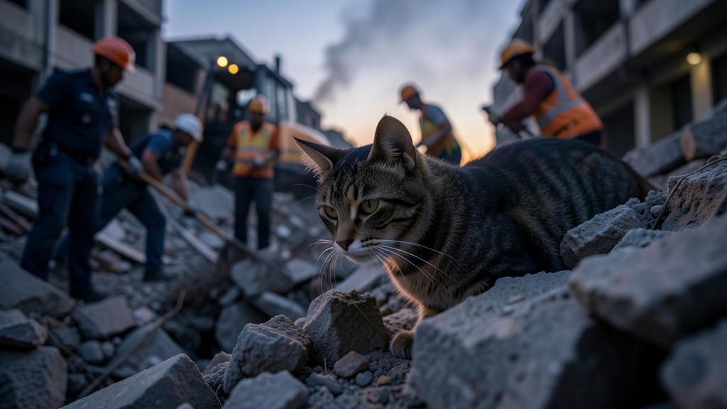 Rescatan gato vivo tras sismos en Venezuela: esperanza entre escombros