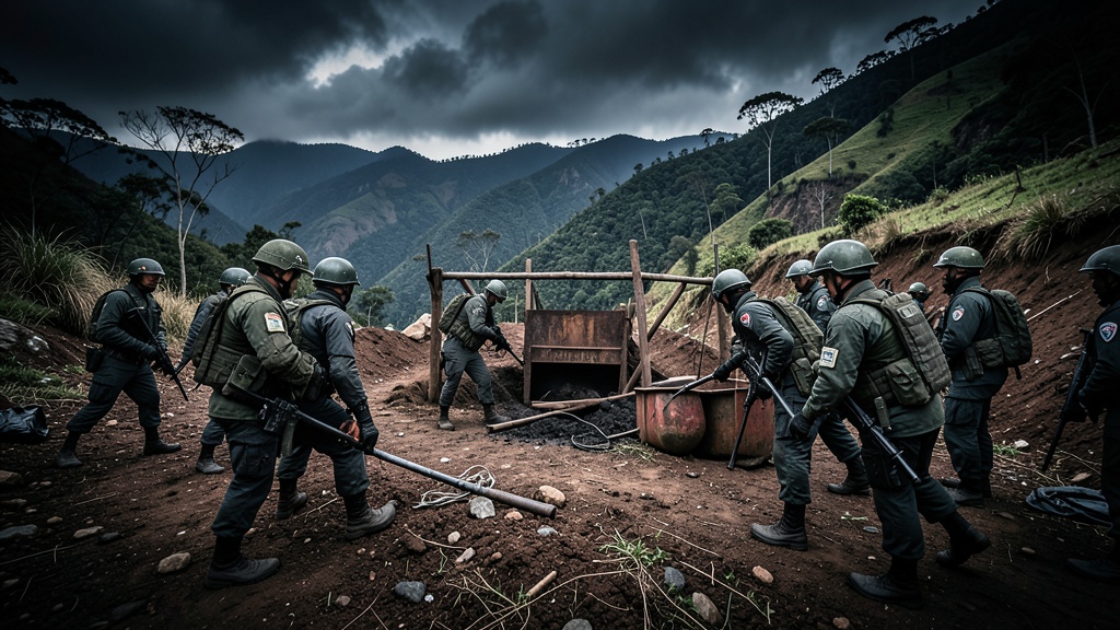Ejército ecuatoriano desmantela red de minería ilegal en Tulcán tras operación militar