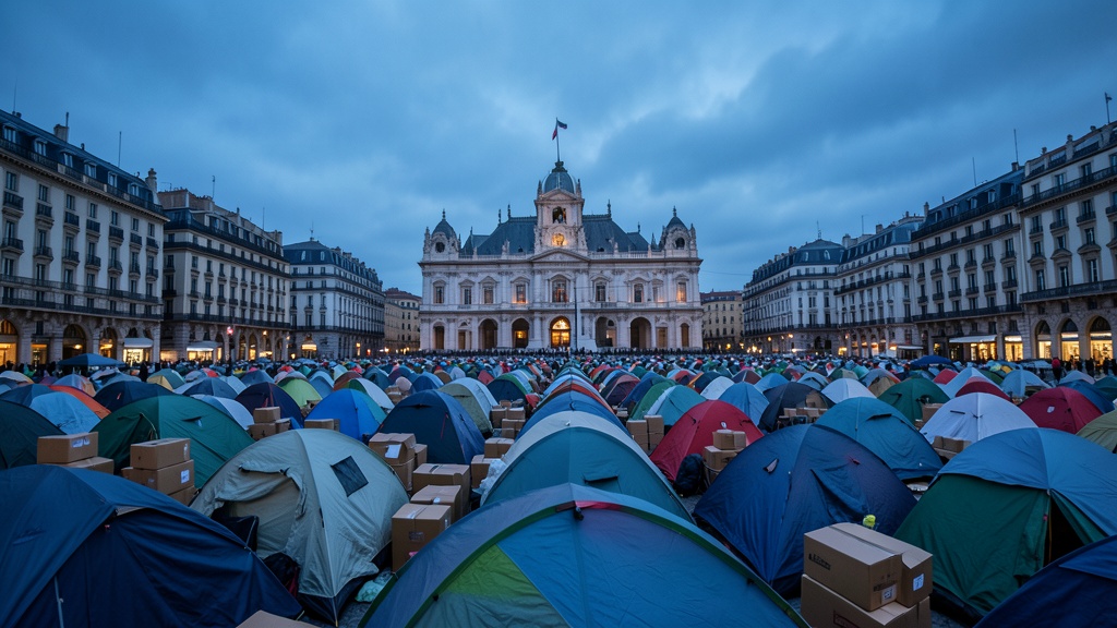 Madrid vive una jornada histórica con decenas de miles acampando por la crisis de vivienda