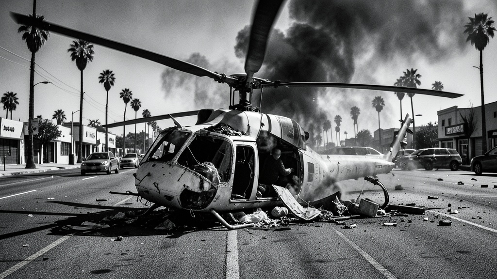 Helicóptero de noticias se estrelló en Los Ángeles; fallecen periodista y piloto