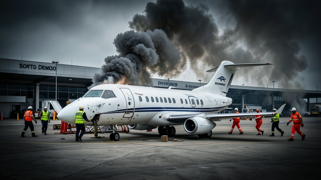 Avión ejecutivo se estrella al intentar aterrizar de emergencia en República Dominicana