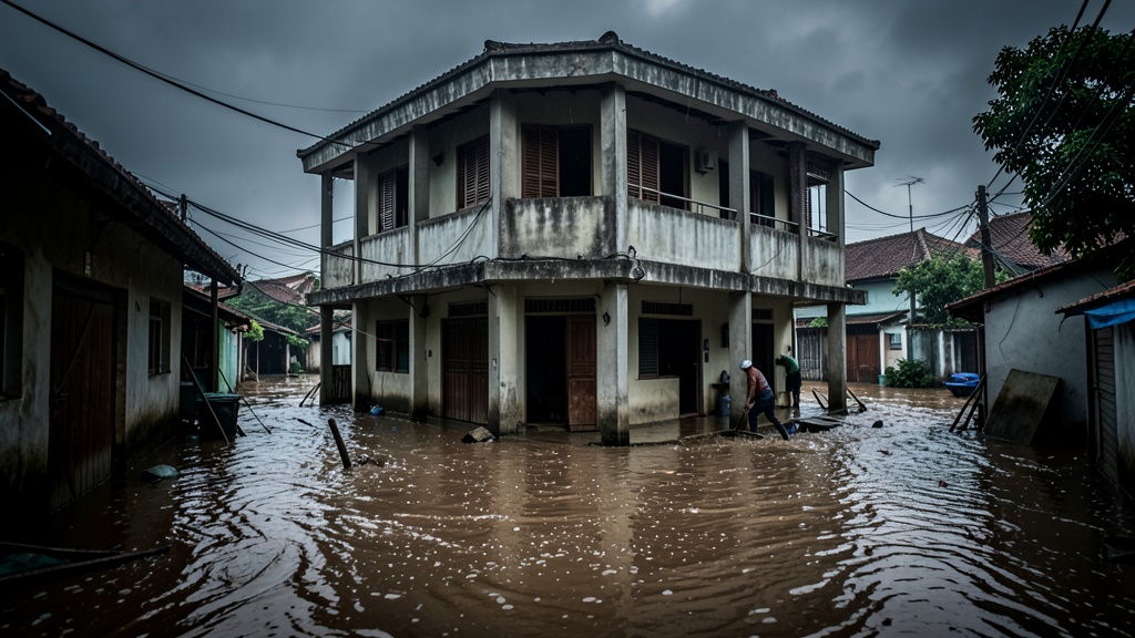 Inundaciones repentinas arrastran vivienda de tres pisos en Fujian tras paso del tifón Saudel