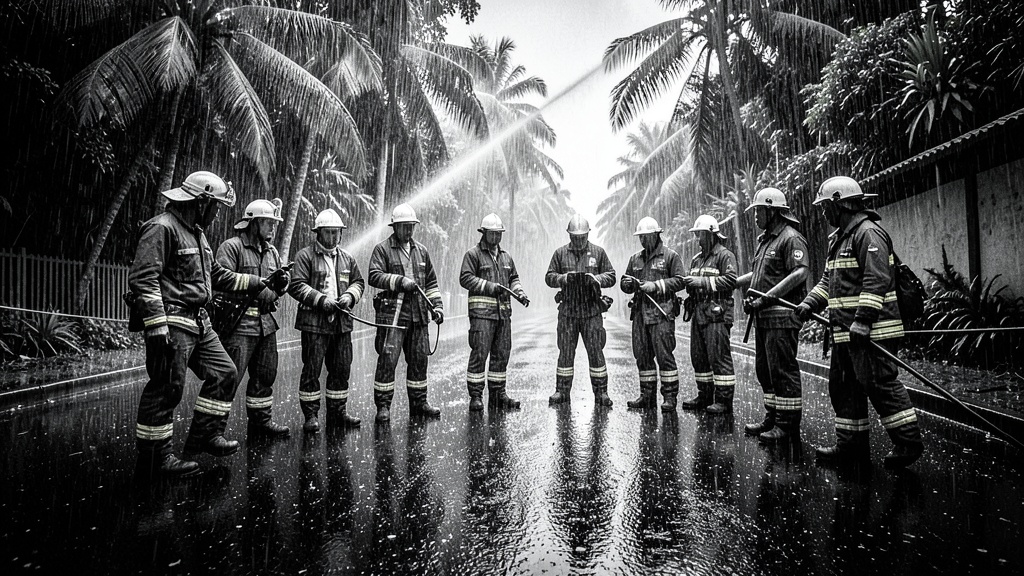 Bomberos y personal municipal activan protocolos de emergencia por intensas lluvias en Quitumbe