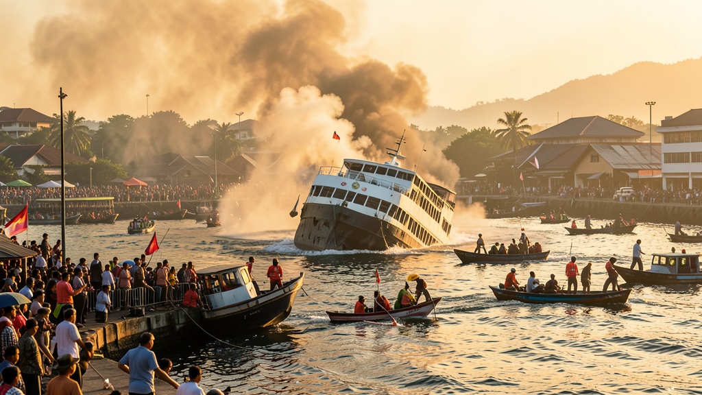 Tragedia marítima en Indonesia deja seis muertos y más de 100 desaparecidos tras vuelco de ferry
