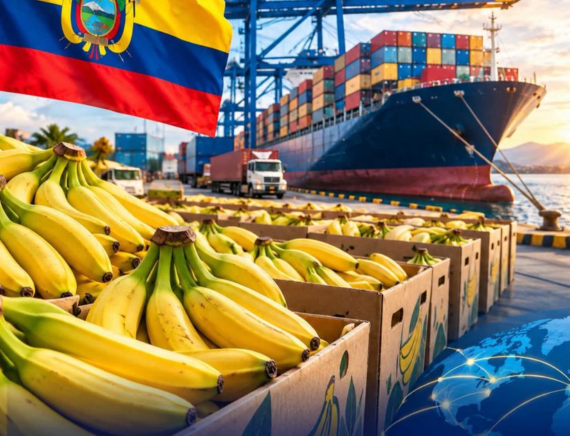 Ecuador consolida su liderazgo global en exportación bananera con récord histórico de agosto
