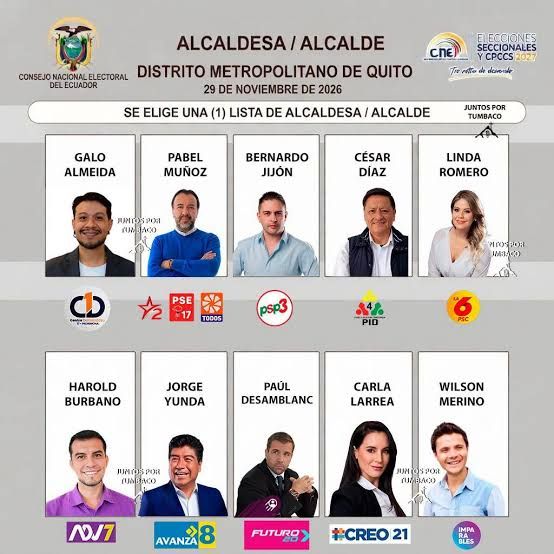 Quito se prepara para elegir alcalde entre diez candidatos registrados