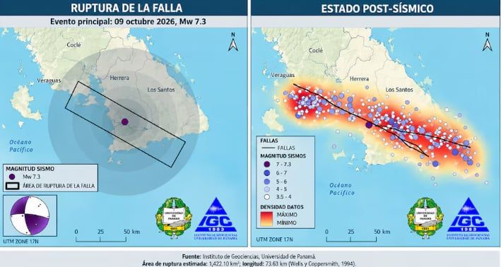 Sismo de Panamá: Ruptura sísmica de 73 km afectó cuatro provincias