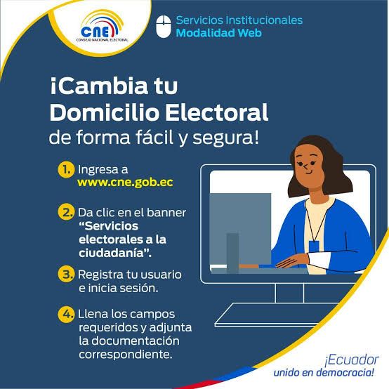 Plazos y requisitos para modificar el domicilio electoral en las elecciones seccionales de Ecuador