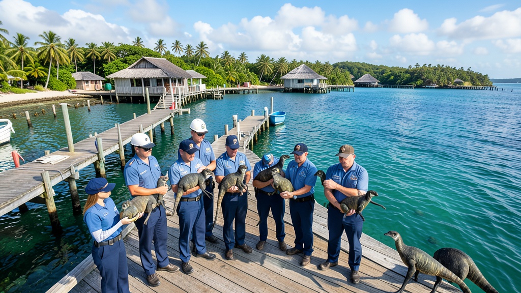 Iguanas marinas decomisadas regresan a Galápagos tras intervención aduanera que protege la biodiversidad