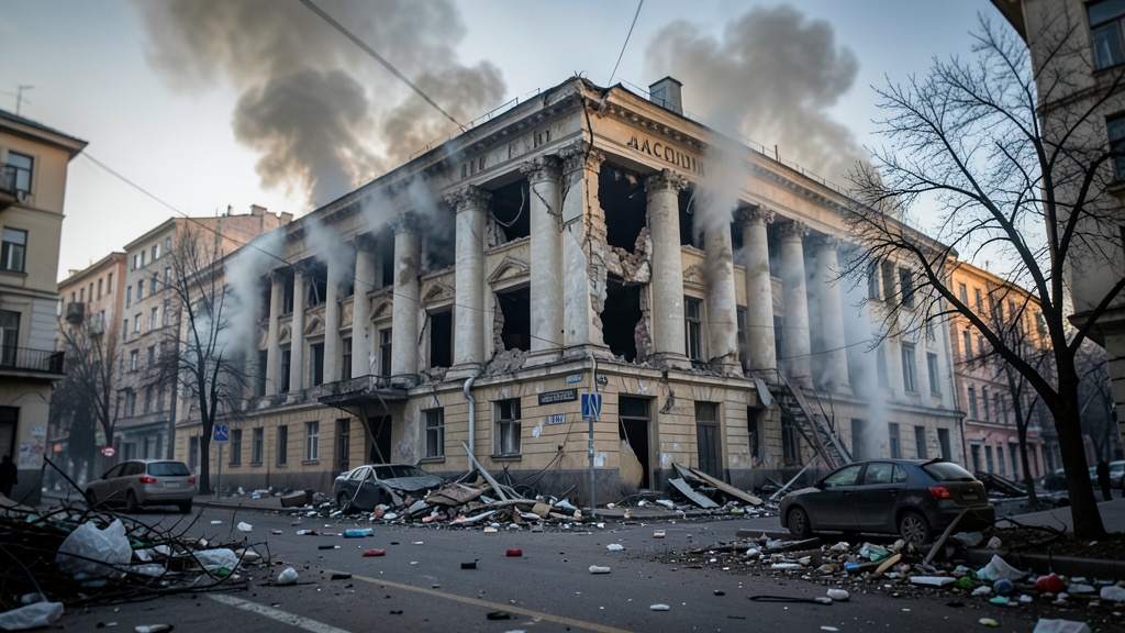 Ataque con dron ruso destruye Academia de Ciencias en Kiev dejando al menos cuatro muertos