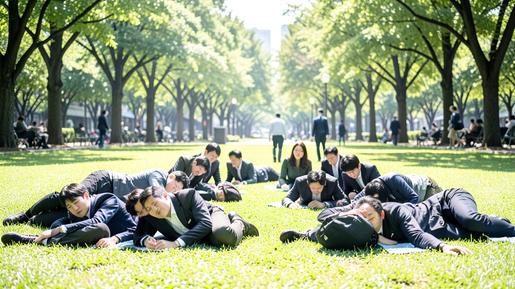 Corea del Sur transforma la siesta en un deporte competitivo para combatir el estrés laboral