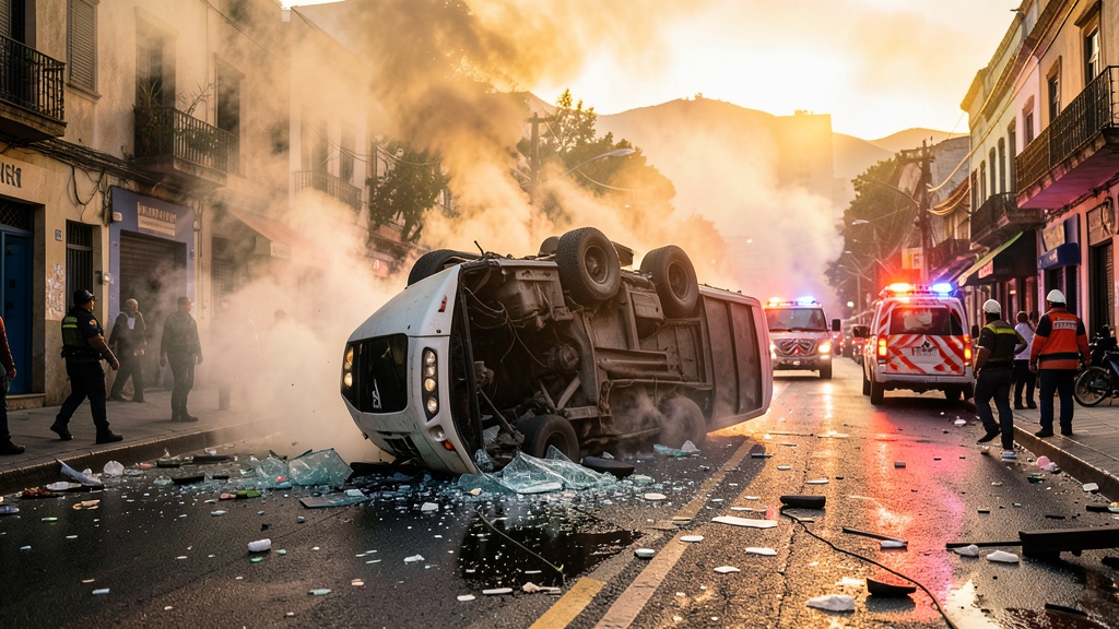 Un menor fallece y siete resultan heridos tras el vuelco fatal de un bus con 50 pasajeros en Quito