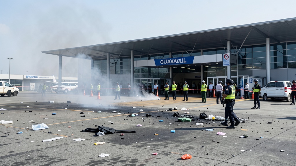 Balacera en aeropuerto de Guayaquil deja un muerto; capturan a dos menores