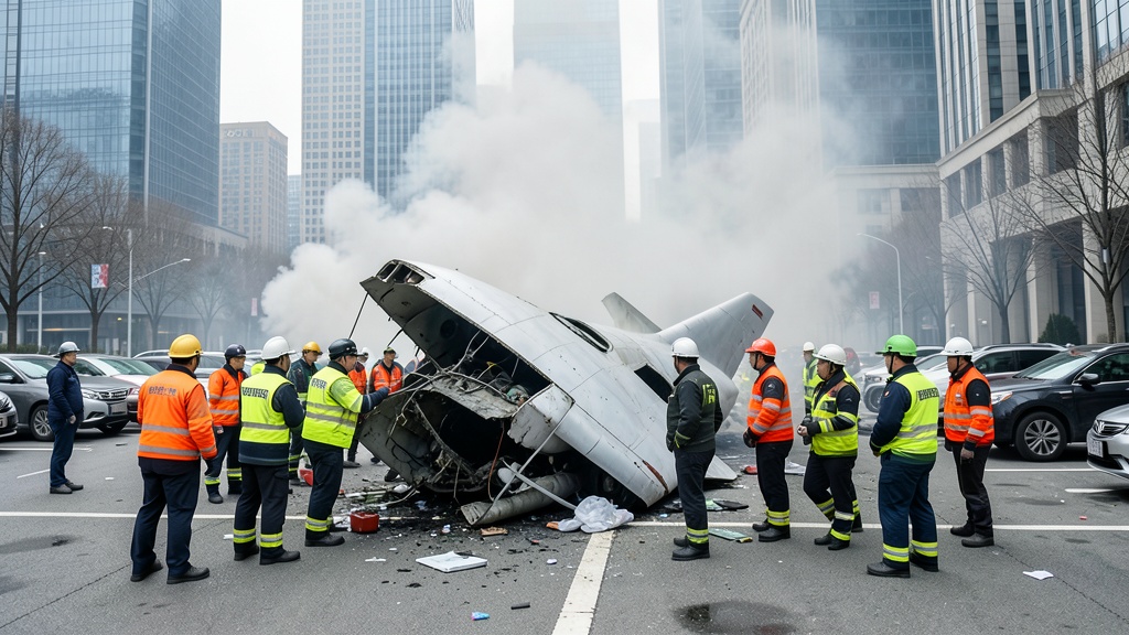 Un muerto y 13 heridos tras choque fatal de una avioneta contra un rascacielos en Pekín