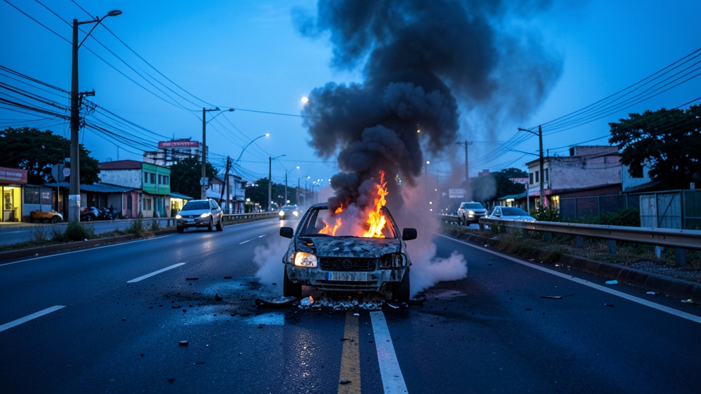 Trágico accidente en vía Santa Elena-Guayaquil deja al menos doce fallecidos por choque e incendio