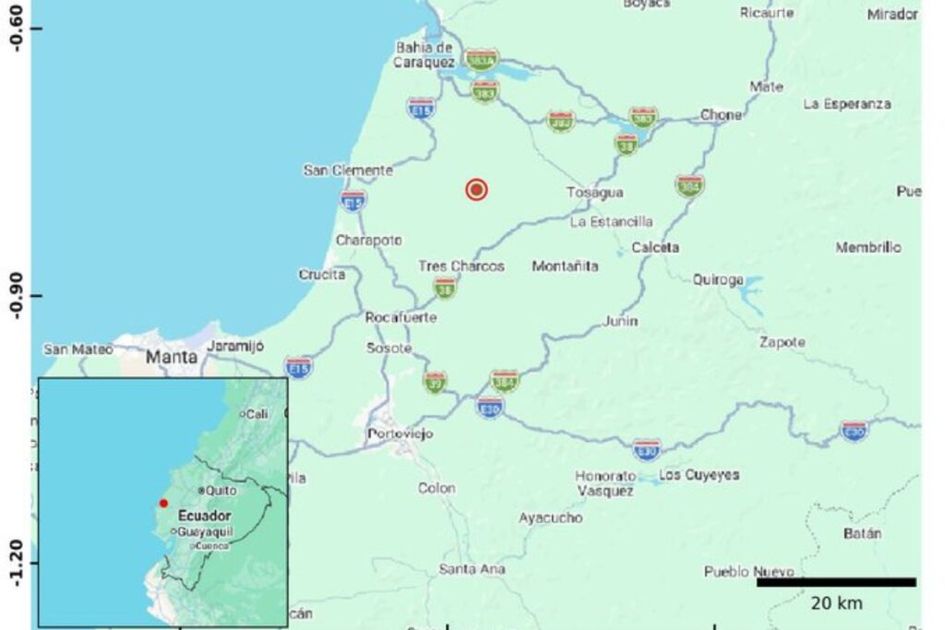 Sismo de magnitud 3.4 se registró cerca de Rocafuerte, Manabí