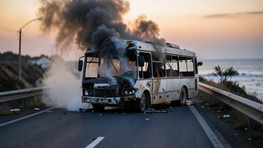 Volcamiento de bus entre Guayaquil y Machala deja 5 muertos y 12 heridos