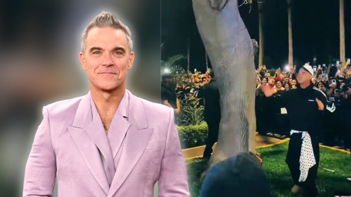 Robbie Williams sorprende a fans con concierto improvisado frente a su hotel en Lima