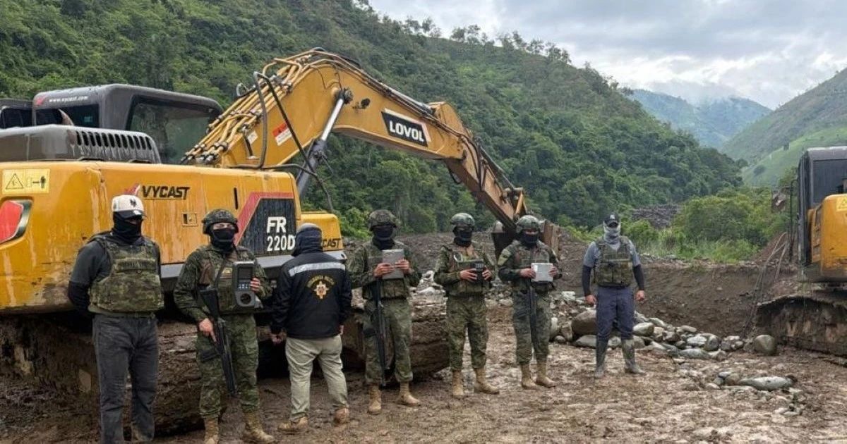 El Ejército desmantela dos focos de minería ilegal en la Amazonía ecuatoriana tras inteligencia militar