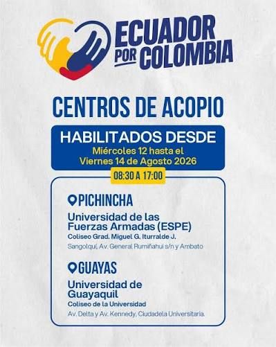 Centros de acopio Ecuador: Cómo ayudar a víctimas del terremoto en Colombia