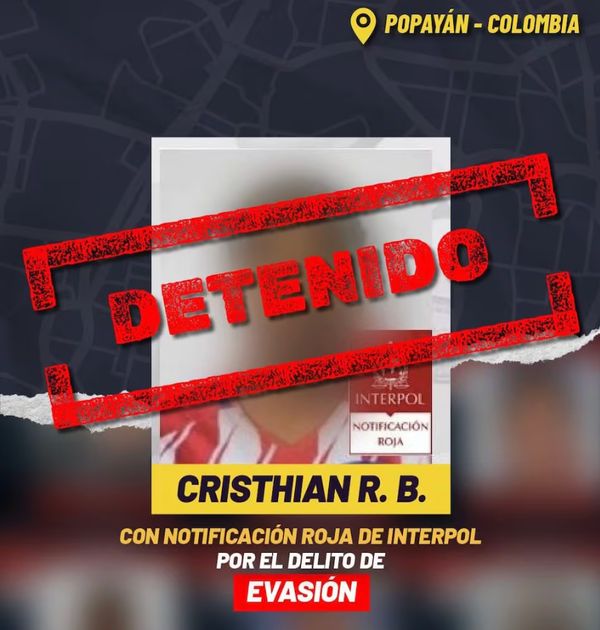 Capturan en Colombia a ecuatoriano con notificación roja de Interpol por vínculos con Los Tiguerones
